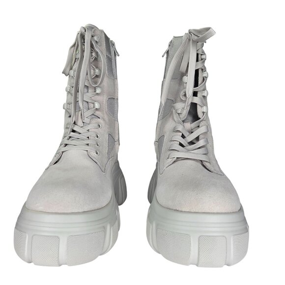 NWT Steve Madden Women's Rivka Bone Combat Boots - Picture 3 of 6